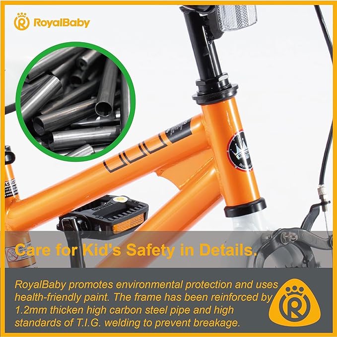 RoyalBaby Kids Bike EZ Freestyle Training Free Balance to Pedal Easy Learning Bicycle, 12-18 Inch for Toddlers to Big Kids