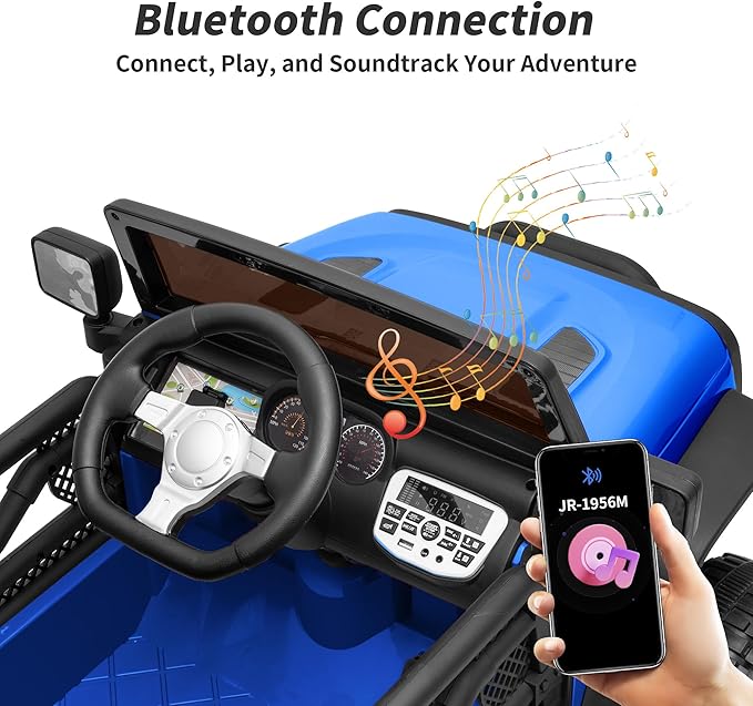 Kids Ride on Car Toy, 24V Electric Car for Kids with Remote Control, 2x200W Motors - Blue