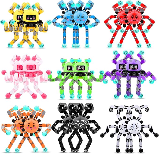 18 PCS Christmas Stocking Stuffers Fidget Spinner Toys for Kids & Adults,Party Favors Supplies Goodie Bags Birthday Gifts,Classroom Small Prizes Bulk Boys Girl Travel Sensory Toy for 3-5-8-12