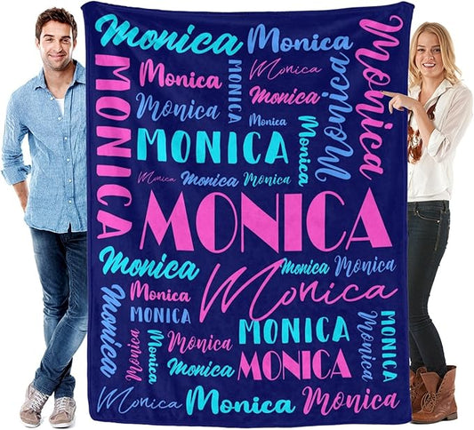 Name Blanket Personalized Blanket for Adult Kids Flannel Customize Throw Blanket Custom (Color 29, 60 x 80 Inches)