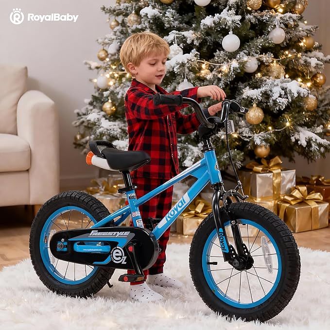 RoyalBaby Kids Bike Freestyle Classic & EZ Balance Pedal Switchable Bicycle, 12 14 16 18 Inch, 3-10 Years Toddler to Big Kids