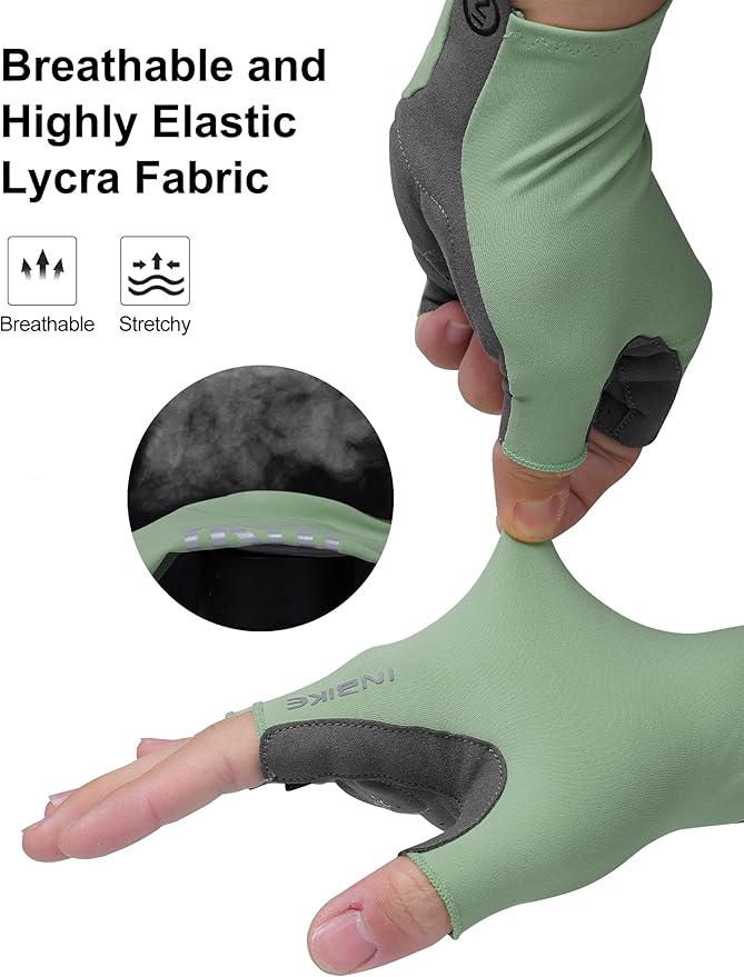 INBIKE Cycling Gloves for Men Women, Breathable Bike Gloves Lightweight Half Finger Biking Glove Mountain Road Bicycle