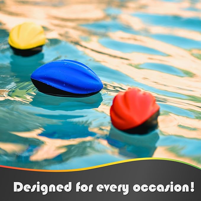 Mini Football Pack - 5” Spiral Small Foam Footballs for Kids (Red, Yellow, Blue, Pink, Orange, Green)