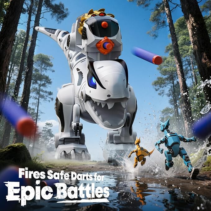 Ruko 8809 Remote Control Robot Dinosaur Toys for Kids, Large Rechargeable Toys, STEM Programmable Interactive with Sound Effects, Birthday Gifts for Boys & Girls Age 3 4 5 6 7 8