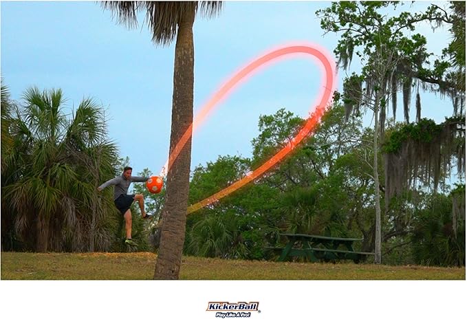 Kickerball - Curve and Swerve Soccer Ball/Football Toy - Kick Like The Pros, Great Gift for Boys and Girls - Perfect for Outdoor & Indoor Match or Game