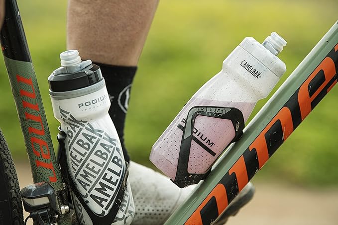 CamelBak Podium Chill Bike Insulated Squeeze Water Bottle Navy Stripe, 24oz