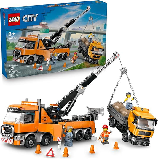 LEGO City Heavy-Duty Recovery Tow Truck with Crane Building Toy - Dump & Tow Truck Toys for Boys & Girls, Ages 8+ - Pretend Play Set for Kids - Gift Idea for Birthdays & Holidays - 60467