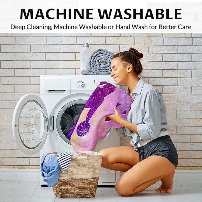 Basketball Blanket Gifts for Girls- 60x80 Inches Sport Throw Blanket for Women Kids Teens- Pink Soft Fuzzy Blankets for Couch Sofa Bed- Basketball Lovers Gifts