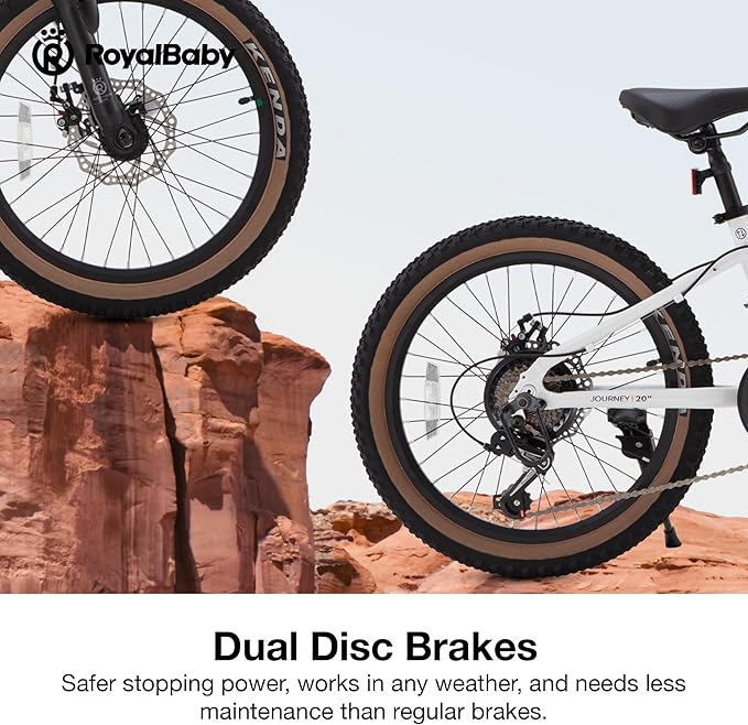 RoyalBaby Kids Mountain Bike for Boys and Girls, Ultra-Light Aluminum 20-24 Inch Wheel Bicycle for 6-14 Years Old Children, 7/21-Speeds Drivetrain