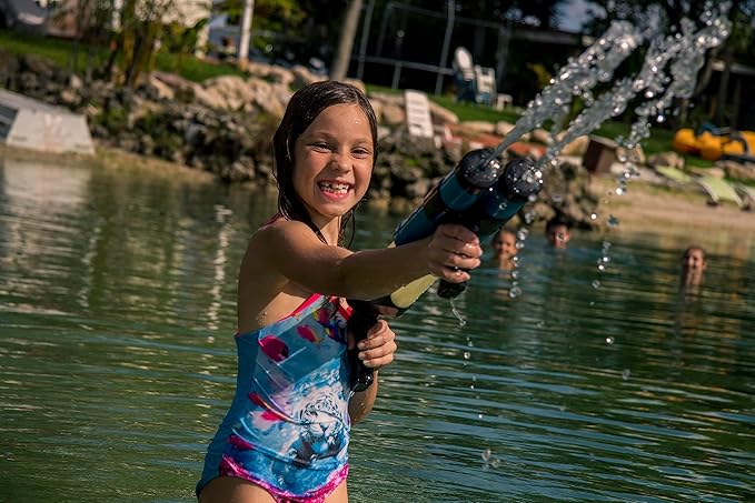 Stream Machine Water Gun Launcher TL-600 17 Inch Single Barrel Water Launcher, Water Soaker Gun Shoots 40+ ft, Pool Squirt Gun for Outdoor Summer Fun, Model Number: 80005