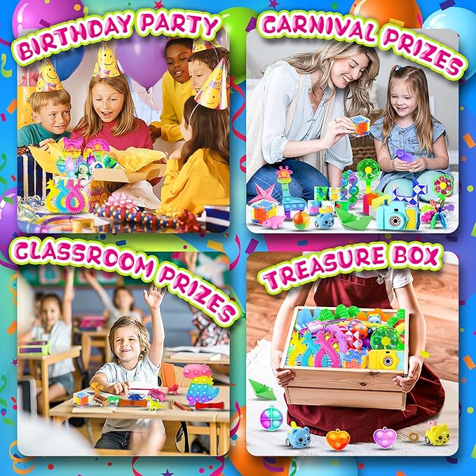 1000Pcs Party Favors for Kids, Treasure Box Toys for Classroom, Prize Box Toys for Kids Classroom, Pinata Stuffers, Bulk Fidget Toys Pack, Birthday Gift, Carnival Prizes, Goodie Bags Stuffers