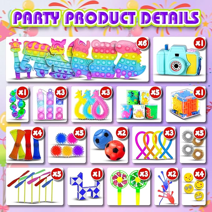 1000pcs Party Favors for Kids, Fidget Toys Pack, Birthday Gifts, Classroom Prize Boxes, Treasure Box, Goodie Bag Stuffers,Carnival Prizes, Easter Eggs Fillers