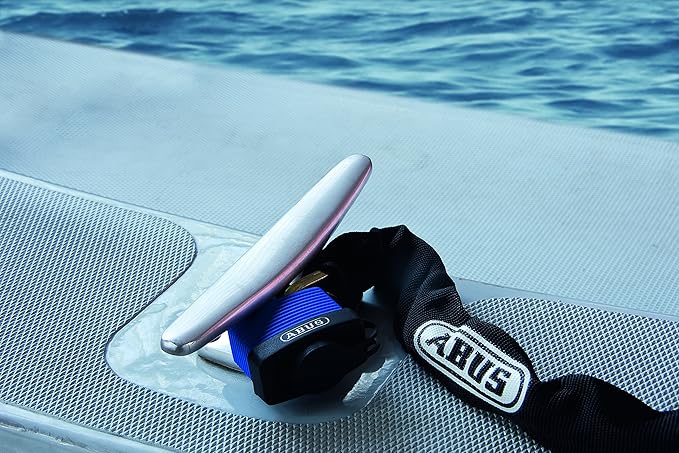 ABUS 70IB/45 KD Solid Brass Weatherproof Padlock Keyed Different with Stainless Steel Shackle, Blue