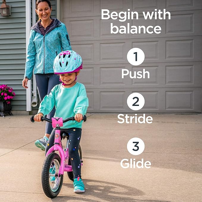 Schwinn Elm and Koen Bike or Balance Bike, 12-18 Inch Bike for Kids Ages 2-13, Black, Blue, Red, Teal, Pink or Purple, SmartStart Ergonomic Design, Adjustable Seat Grows with Child, Training Bicycle