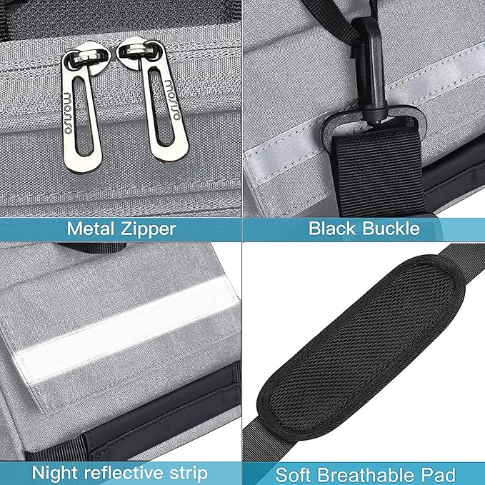 MOSISO Bike Rack Bag, Waterproof Bicycle Trunk Pannier Rear Seat Pouch Cycling Bike Carrier Backseat Storage Luggage Saddle Shoulder Bag