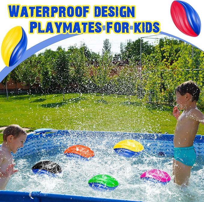 Woanger 40 Pcs Mini Foam Football Two Tone Spiral Squeeze Balls Bulk 5 Inch Soft Small Waterproof Sports Football for Kids Colorful Ball Toys for Indoor Outdoor Game Birthday Party Favor (Colorful)