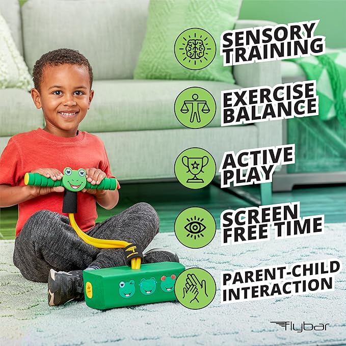 Flybar My First Foam Pogo Jumper for Kids Fun and Safe Pogo Stick for Toddlers, Durable Foam and Bungee Jumper for Ages 3 and up, Supports up to 250lbs