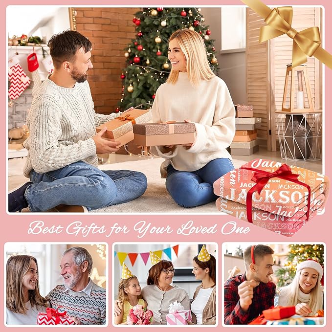 Ship Next Day, Personalized Baby Blanket with Name - Printed in USA, Custom Name Blanket for Boys Girls Kids, Customized Flannel Blankets Gifts for Teen Shower Toddlers Christmas Brithday