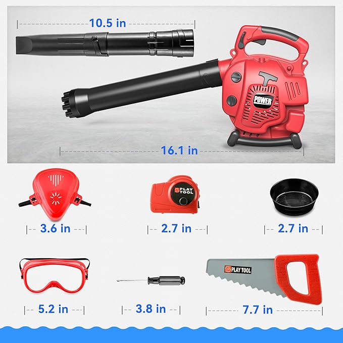 Bubble Leaf Blower for Toddlers - Upgrade Kids Bubble Machine with Gardening Tool Set Toy Leaf Blower, 2 in 1 with Extra Bubble Blower Kit Outdoor Summer Hoilday Party Toys for Boys Girls Age 3 4 5+