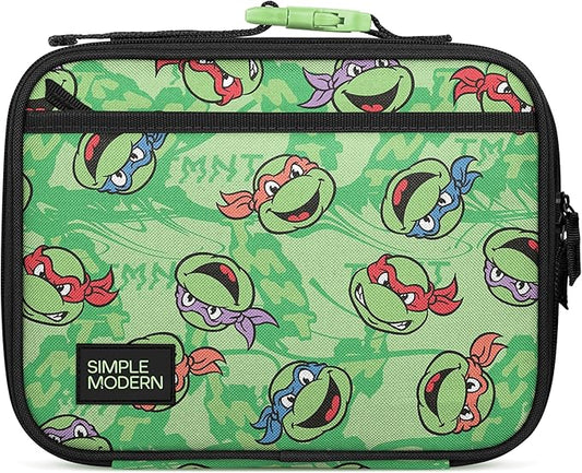 Simple Modern Teenage Mutant Ninja Turtles Kids Lunch Box for School | Reusable Insulated Lunch Bag for Toddler, Girl, and Boy | Exterior & Interior Pockets | Hadley Collection | TMNT Mutant Ooze