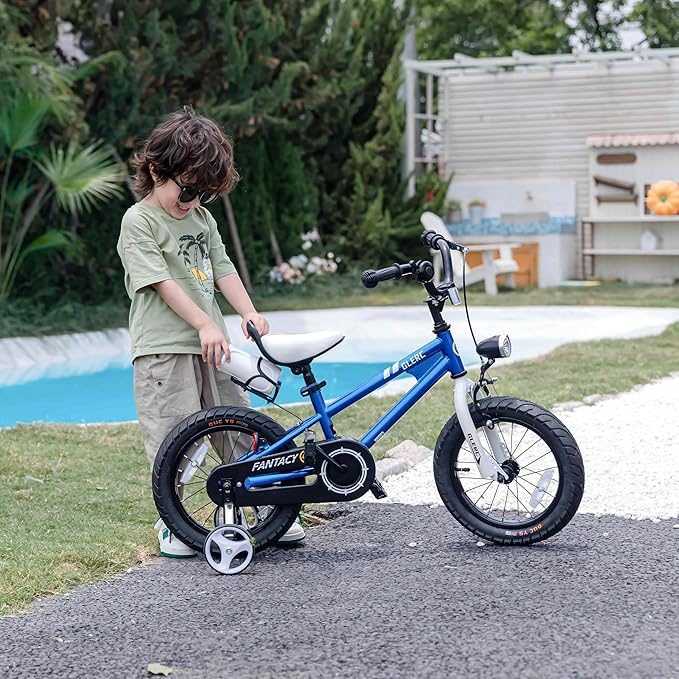 Glerc Fantacy Kids Bike, 12-20 Inch Children Bicycle for 2-13 Years Old Boys Girls, Kids Bicycle with Water Bottle Holder & Headlight & Training Wheels, Multiple Colors