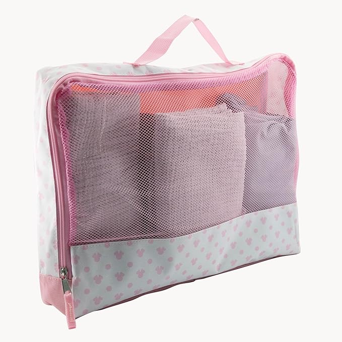 Fast Forward Minnie Mouse 3-Piece Packing Cube Set | Minnie Mouse Travel Accessories | Travel Bags Luggage Organizer for Kids, Unisex | Minnie Kid Travel Size Travel Cubes for Packing