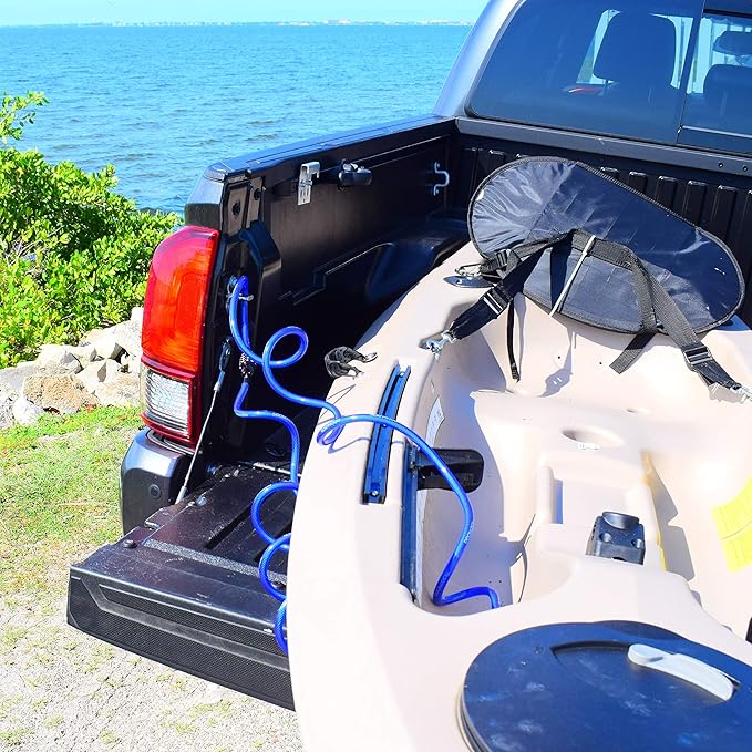 Weatherproof Coiled Security Cable Lock (5ft to 25ft Lengths) with Resettable Combination, Anti-Theft Protection for Kayaks, Bikes, Paddleboards, Scooter, Equipment, Bicycles and More 5ft