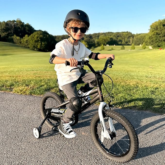 RoyalBaby Kids Bike EZ Freestyle Training Free Balance to Pedal Easy Learning Bicycle, 12-18 Inch for Toddlers to Big Kids