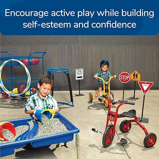 Children’s Factory MyRider Easy Rider Tricycle, Yel-Blk, AFB3640, Kids Outdoor Play Equipment, Girls & Boys Daycare or Preschool Big 3 Wheel Trike