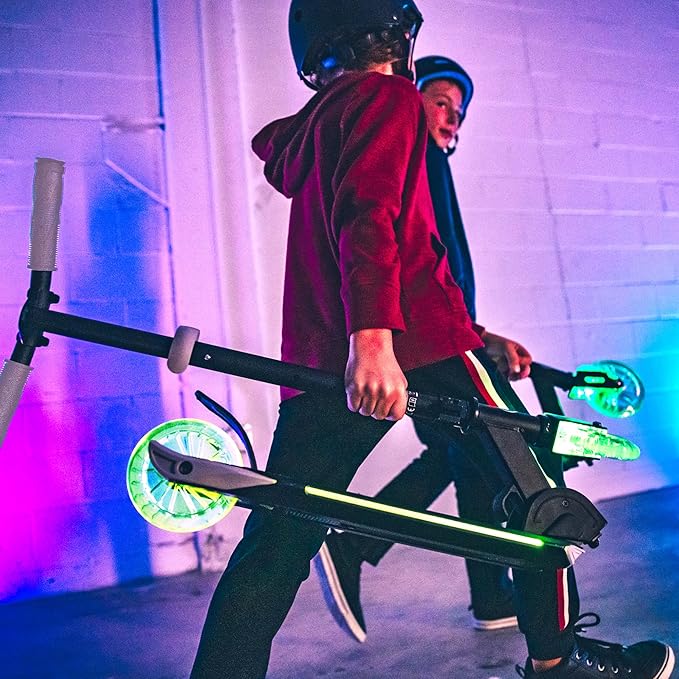 Aero Scooter for Kids 5-12 | Dynamic Lights, Hand Brake & Shock Absorption | Boys Girls 2 Wheels Kick Scooter | Foldable & Height Adjustable