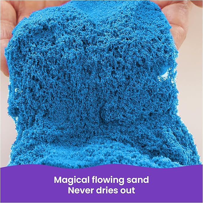 Kinetic Sand, 2.5lbs Blue Play Sand, Amazon Exclusive, Resealable Bag (Packaging May Vary), Sensory Toys, Holiday Gifts & Stocking Stuffers for Kids Ages 3 and up