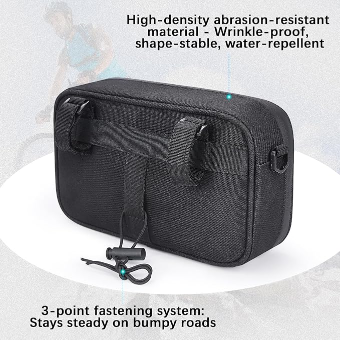 GXCROR Bike Handlebar Bag,Small Front Bike Bags with Shoulder Strap,Bicycle Bag Professional Cycling Accessories
