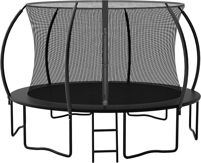 12FT 14FT Trampoline Enclosure Net Outdoor Jump for Kids and Adults Round ASTM Approved