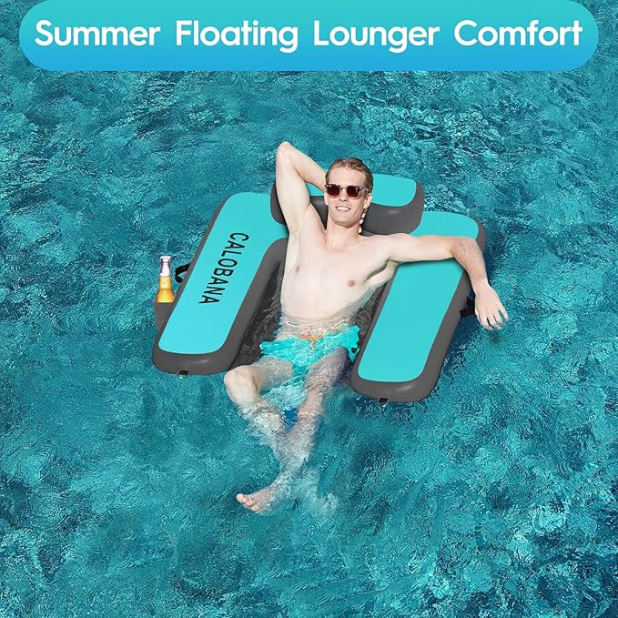 Inflatable Floating Chair Pool Floats Adult Lounger Float Chair for Swimming Pool