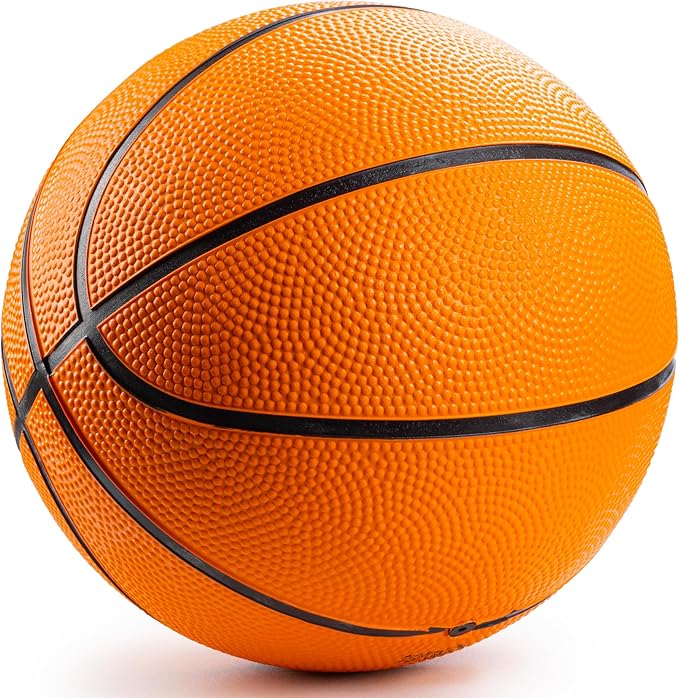 Bedwina Mini Basketballs - (2 or 4 Pack) - Rubber 7 Inch, Size 3 - Mini Hoop Outdoor Basketball Set for Small Hoops Indoor & Outdoor Pool Parties - Kids Birthday Gift, Arcade Games