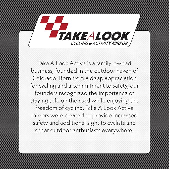 Take A Look Active Compact Activity Mirror for Sunglasses or Bike Helmet Visors Rear View Mirror for Cycling and Other Outdoor Activities