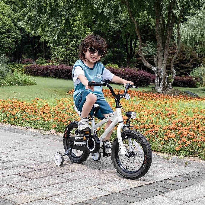 Glerc Fantacy Kids Bike, 12-20 Inch Children Bicycle for 2-13 Years Old Boys Girls, Kids Bicycle with Water Bottle Holder & Headlight & Training Wheels, Multiple Colors