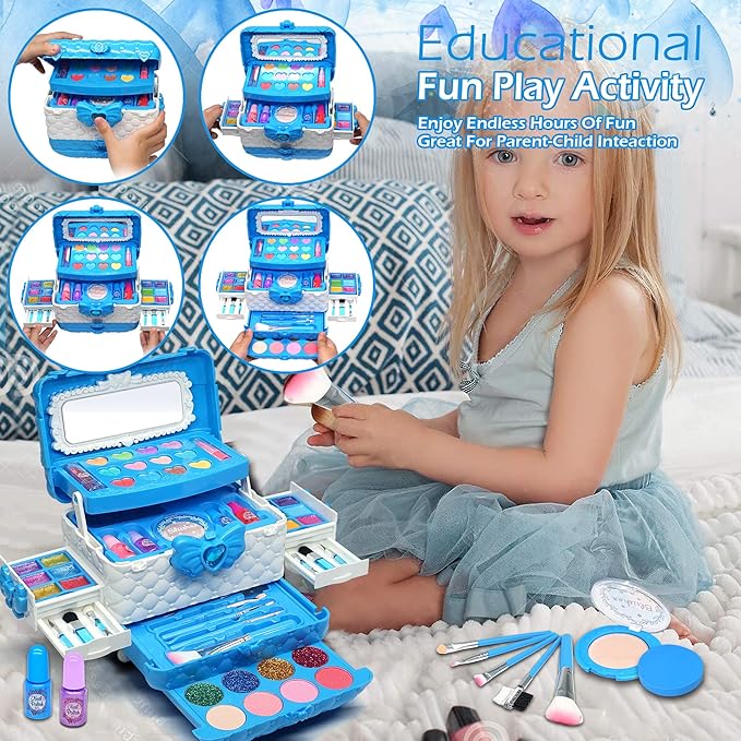 Kids Makeup Sets for Girls - Makeup for Kids, Maquillaje para Niñas, Play Make Up Kit, Best Toys for Little Girl,Princess Toddler Kid Stuff, Ages3456789 10-12 Year Old Girl Birthday Gifts