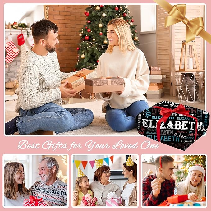 Ship Next Day, Personalized Baby Blanket with Name - Printed in USA, Custom Name Blanket for Boys Girls Kids, Customized Flannel Blankets Gifts for Teen Shower Toddlers Christmas Brithday