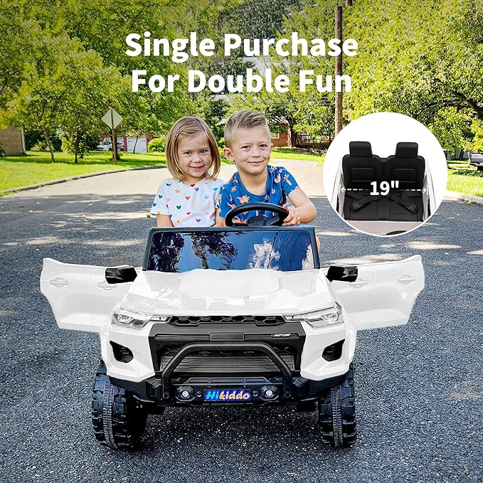 24V 10Ah Ride on Toy for Big Kids, 4WD 2 Seater Electric SUV Kids Car to Drive with Remote Control, 4x200W Motors - White