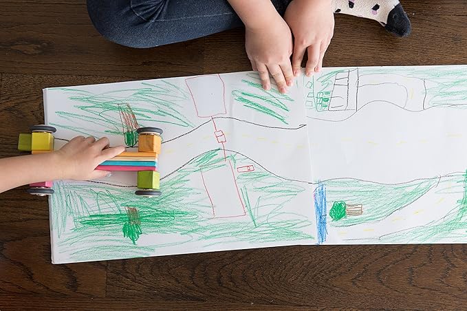 90 Piece Tegu Classroom Magnetic Wooden Block Set, Tints, 1-99 years old