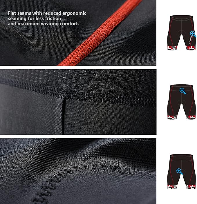 MY KILOMETRE Mens Triathlon Shorts with Adjustable Drawstring Easy Reach Leg Pockets Chamois for Long-Distance Tri Race