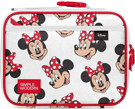 Simple Modern Disney Kids Lunch Box for School | Reusable Insulated Lunch Bag for Toddler, Girl, and Boy | Meal Containers with Exterior & Interior Pockets | Hadley Collection | Minnie Mouse Fun