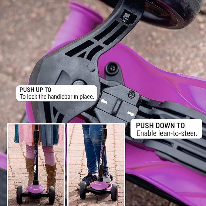 New-Bounce Scooters for Toddlers - 3 Wheel Scooter for Kids with Adjustable Handlebar - The GoScoot MAX is Perfect for Children and Toddlers, Girls and Boys Ages 3-10