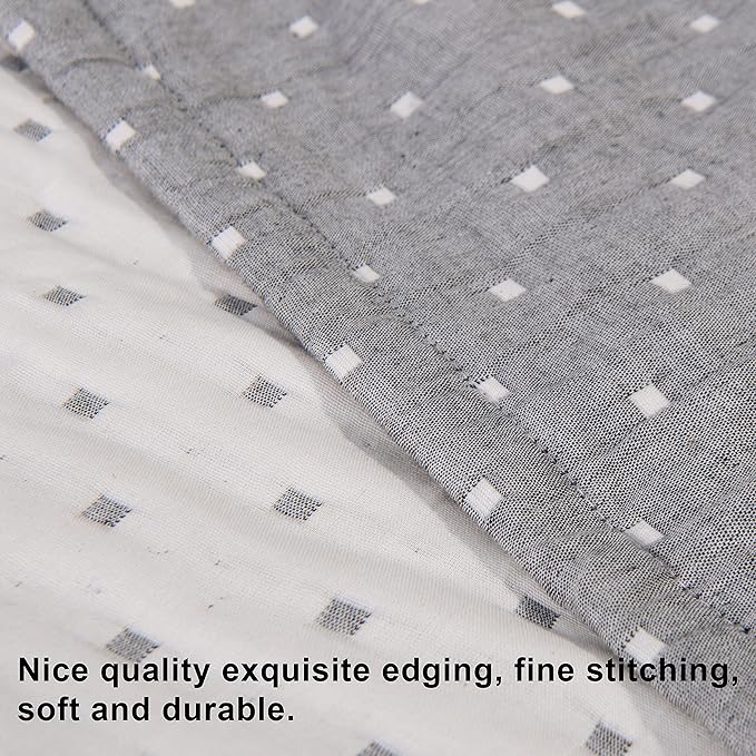 NTBAY 3 Layer Toddler Blanket, Muslin Cotton Jacquard Bed Blankets, Lightweight Thermal Baby Blanket, Super Soft and Warm Crib Blanket for All Seasons, Decoration Gift, 30"x40", Grey Dot