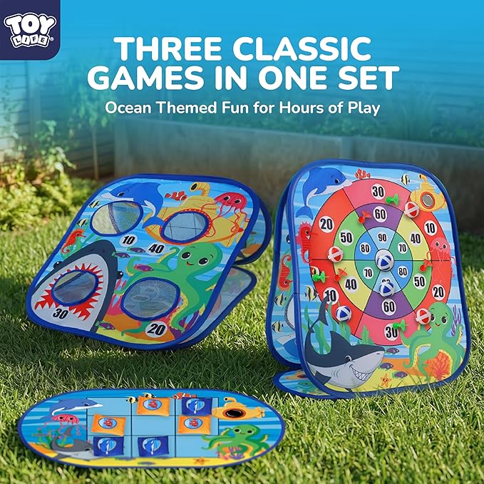 TOY Life Toddler Outdoor Toys for Kids Ages 4-8, Bean Bag Toss, Outside Yard Games for Kids Cornhole, Indoor Lawn Backyard Games Birthday Family Party Toddler Game, Gift for Boys 3 4 5 6 7