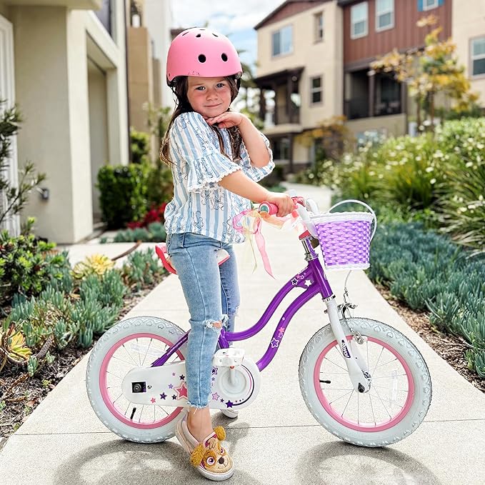 RoyalBaby Girls Bike Classic & EZ Kids Bike, Balance and Pedal Bicycle, 12 14 16 18 20 Inch Toddlers to Big Kids 3-10 Years