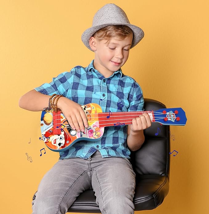 Paw Patrol Kids Toy Ukulele Guitar 4 String for Toddlers Party Guitar Ukulele Play Musical Instrument Mini Children Guitar Beginner for Kids
