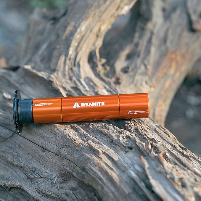 Granite Stash Tubeless Flat Tire Repair Kit Bike Tool Kit - Easy Handlebar Storage - Complete Bike Tire Plug Kit - 2 Different Size Tire Plugs - Portable - Easy and Effortless Usage (Black)