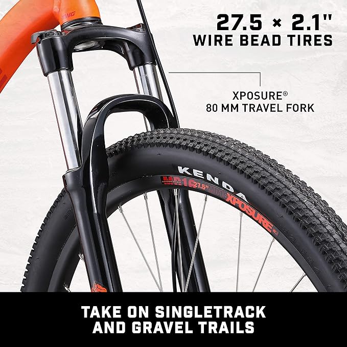 Mongoose Switchback Comp Expert Sport Trail Mountain Bike for Adult Men Women, 16/18/21-Speed Options, 27.5-Inch Wheels, Disc Brakes, Small Medium or Large Aluminum Frames, Hardtail Bicycles